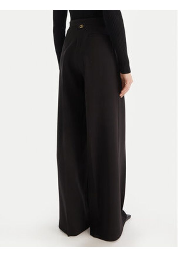 TwinSet - TWINSET Spodnie palazzo 252TT2401 Czarny Wide Leg. Kolor: czarny. Materiał: syntetyk
