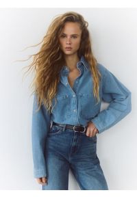 Reserved - Jeansy wide leg - niebieski. Kolor: niebieski #1