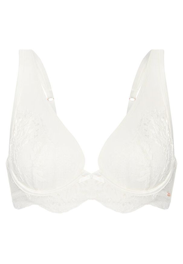 Hunkemöller Biustonosz z fiszbiną Tiah 302395 Biały. Kolor: biały. Materiał: syntetyk