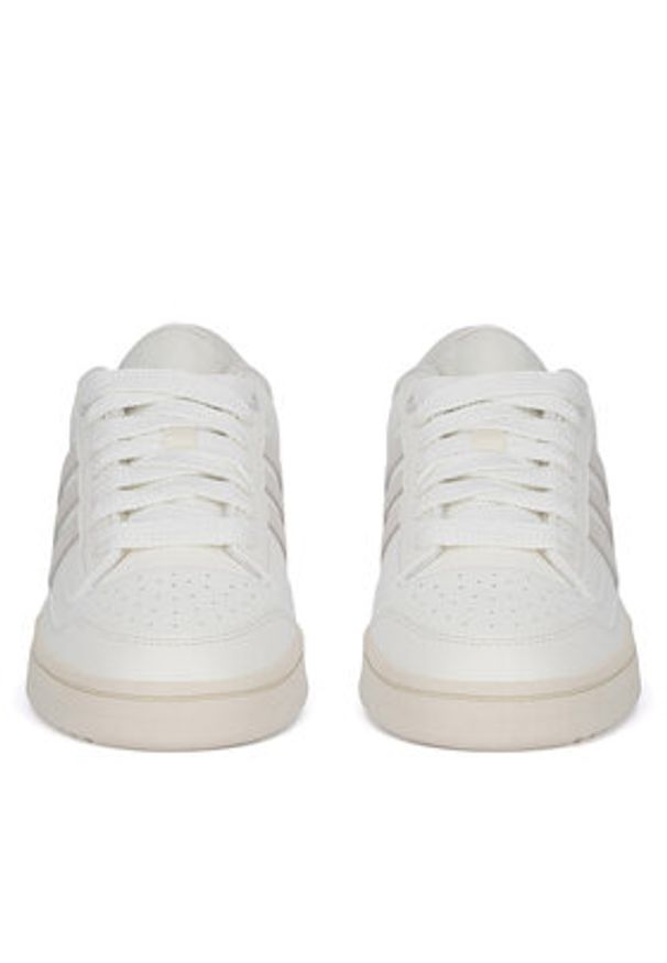 Adidas - adidas Sneakersy RAPID COURT MID W JP5249 Biały. Kolor: biały. Materiał: skóra, zamsz
