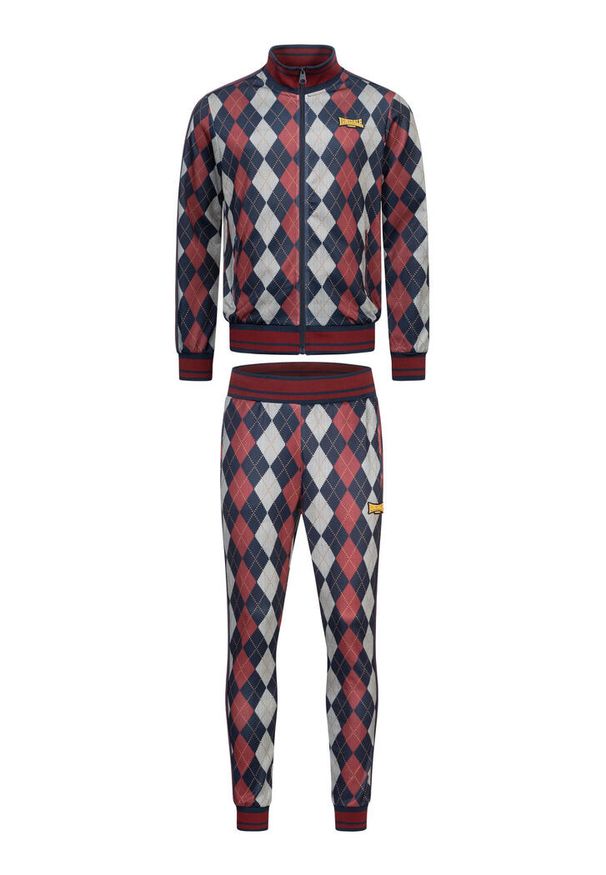 Dres Lonsdale Enfield. Kolor: czerwony, niebieski, wielokolorowy. Materiał: dresówka. Sport: fitness