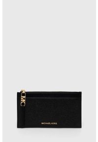 MICHAEL Michael Kors portfel skórzany damski kolor czarny. Kolor: czarny. Materiał: skóra