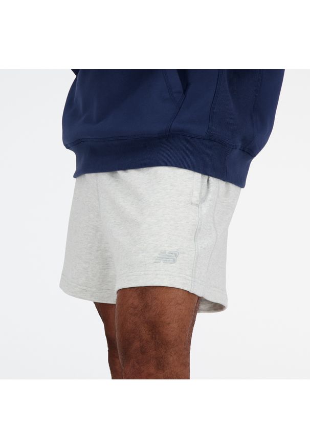 Spodenki męskie New Balance MS41511AHH – szare. Kolor: szary. Materiał: bawełna, dresówka