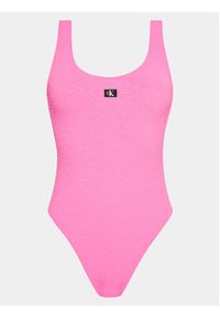 Calvin Klein Swimwear Strój kąpielowy KW0KW02401 Różowy. Kolor: różowy. Materiał: syntetyk