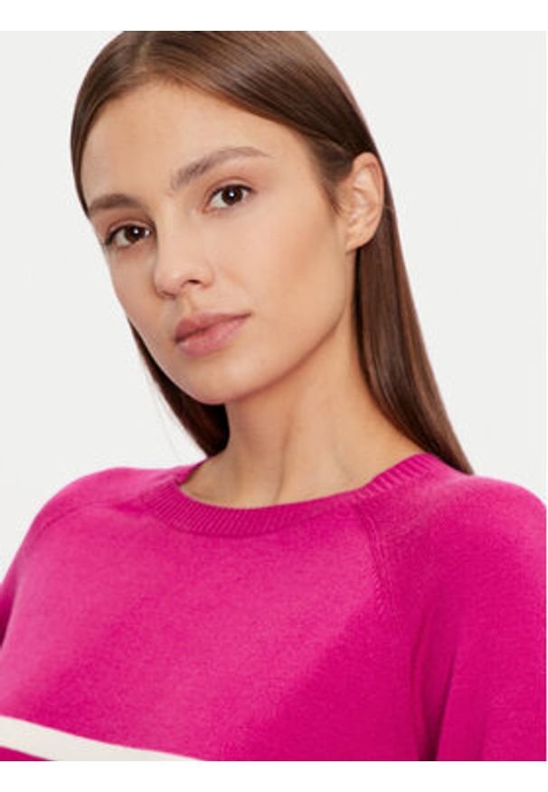 Pieces Sweter Sia 17146322 Różowy Regular Fit. Kolor: różowy. Materiał: wiskoza