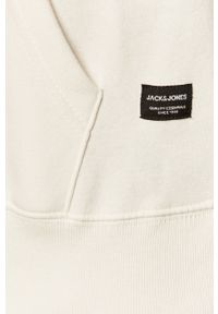 Jack & Jones Bluza męska kolor biały z kapturem gładka. Okazja: na co dzień. Typ kołnierza: kaptur. Kolor: biały. Wzór: gładki. Styl: casual #4