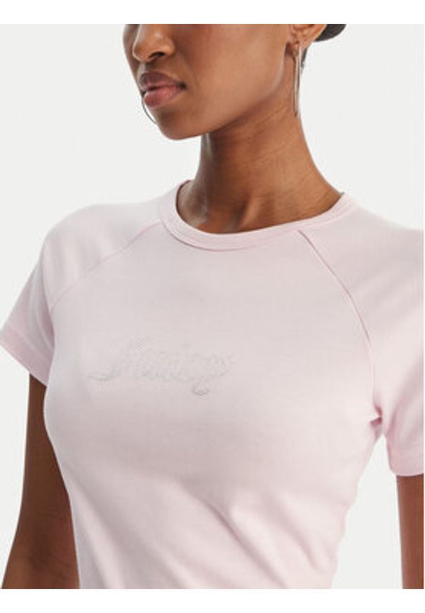 Juicy Couture T-Shirt Baby JCWCT126317 Różowy Slim Fit. Kolor: różowy