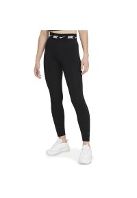 Legginsy Nike Sportswear Club DM4651-010 - czarne. Stan: podwyższony. Kolor: czarny. Materiał: bawełna, poliester. Sport: fitness