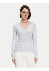 Guess Sweter W5GR07 Z3D60 Niebieski Regular Fit. Kolor: niebieski. Materiał: wiskoza