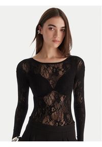 Patrizia Pepe Body 2M4484/J344-K103 Czarny Slim Fit. Kolor: czarny. Materiał: syntetyk