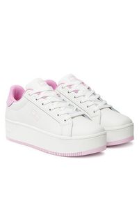 Tommy Jeans Sneakersy Tjw Flatform Patent Sneaker EN0EN02864 Écru. Materiał: skóra