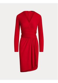 Lauren Ralph Lauren Sukienka codzienna 250918987002 Czerwony Regular Fit. Okazja: na co dzień. Kolor: czerwony. Materiał: syntetyk. Typ sukienki: proste. Styl: casual #3