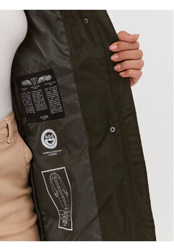 Guess Kurtka puchowa W3BL41 WFSW2 Khaki Regular Fit. Kolor: brązowy. Materiał: syntetyk