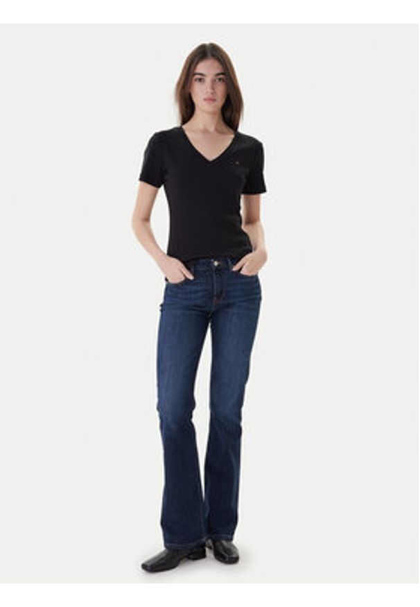 TOMMY HILFIGER - Tommy Hilfiger T-Shirt New Cody WW0WW40584 Czarny Slim Fit. Kolor: czarny. Materiał: bawełna