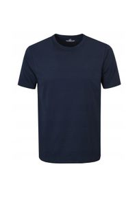 Koszulka Męska (T-Shirt) - Pako Jeans - Domieszka Elastanu, Granatowa. Okazja: na co dzień. Kolor: niebieski. Materiał: bawełna, elastan. Styl: casual