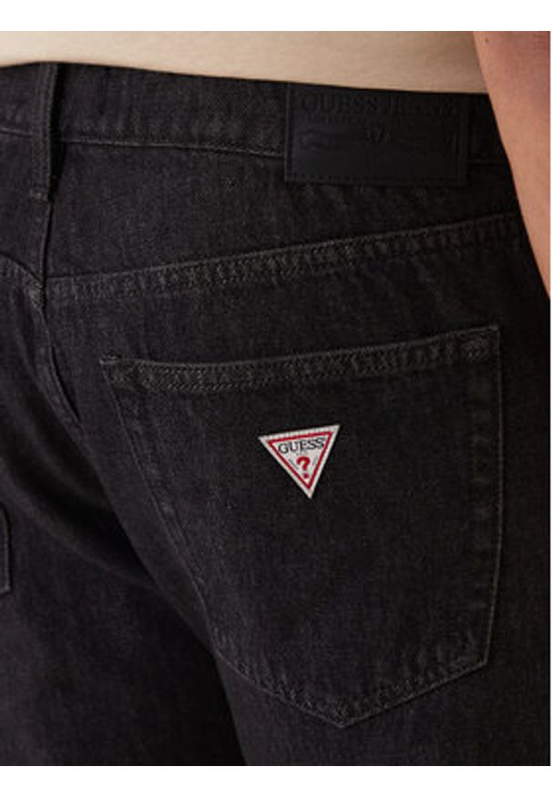 Guess Jeans Jeansy M5YA1B D6571 Czarny Straight Fit. Kolor: czarny
