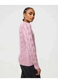 Wrangler - DAMSKI SWETER WRANGLER CABLE KNIT CREW KEEPSAKE LILAC 112370799 #2