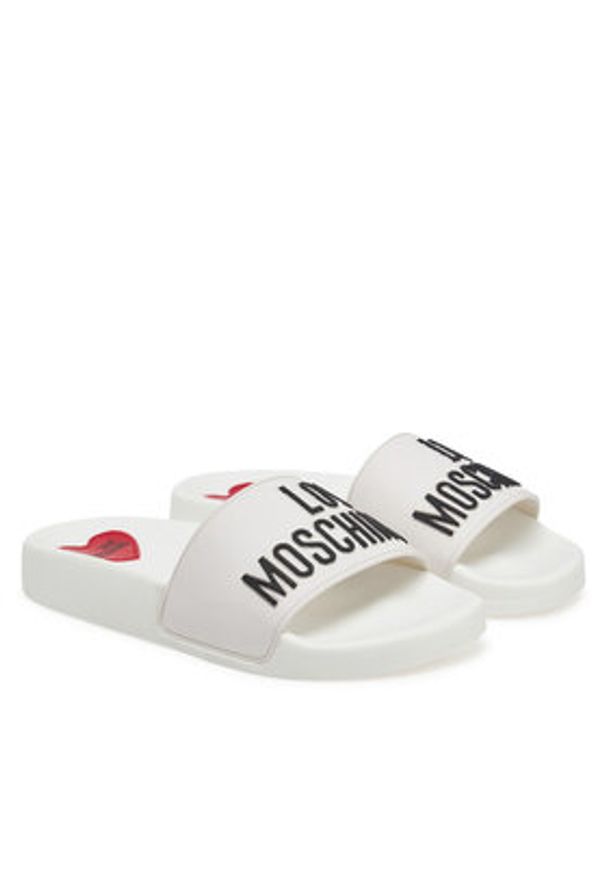 Love Moschino - LOVE MOSCHINO Klapki JA28052G1MI14100 Biały. Kolor: biały. Materiał: syntetyk