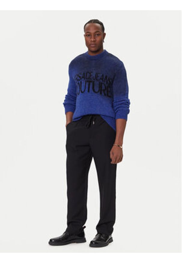 Versace Jeans Couture Sweter VERSACE JEANS-79GAFM05 Niebieski Regular Fit. Kolor: niebieski. Materiał: syntetyk