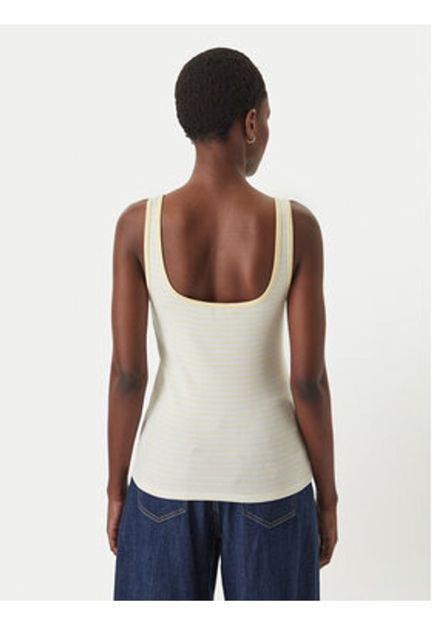 Calvin Klein Jeans Top LV047F832G Żółty Slim Fit. Kolor: żółty. Materiał: bawełna