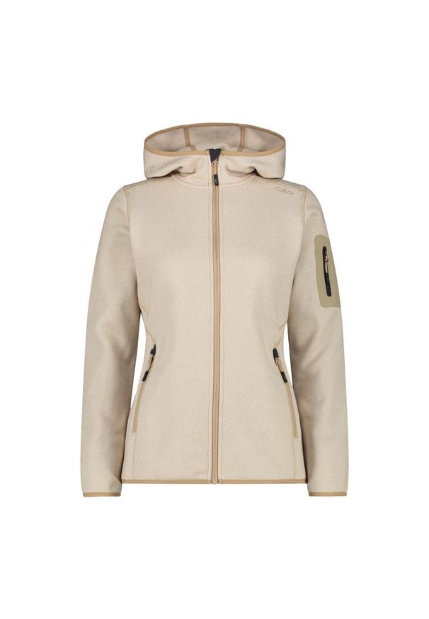 Bluza damska turystyczna CMP 3H19826. Kolor: beżowy. Materiał: polar. Sport: turystyka piesza