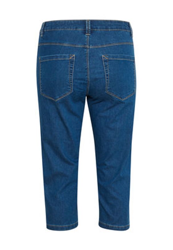 Kaffe Spodnie capri Vicky 10505521 Niebieski Slim Fit. Kolor: niebieski. Materiał: bawełna