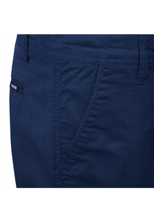 Męskie Szorty, Krótkie Spodenki - Pako Jeans - Granatowe. Kolor: niebieski. Materiał: bawełna, elastan. Długość: krótkie. Sezon: lato. Styl: klasyczny