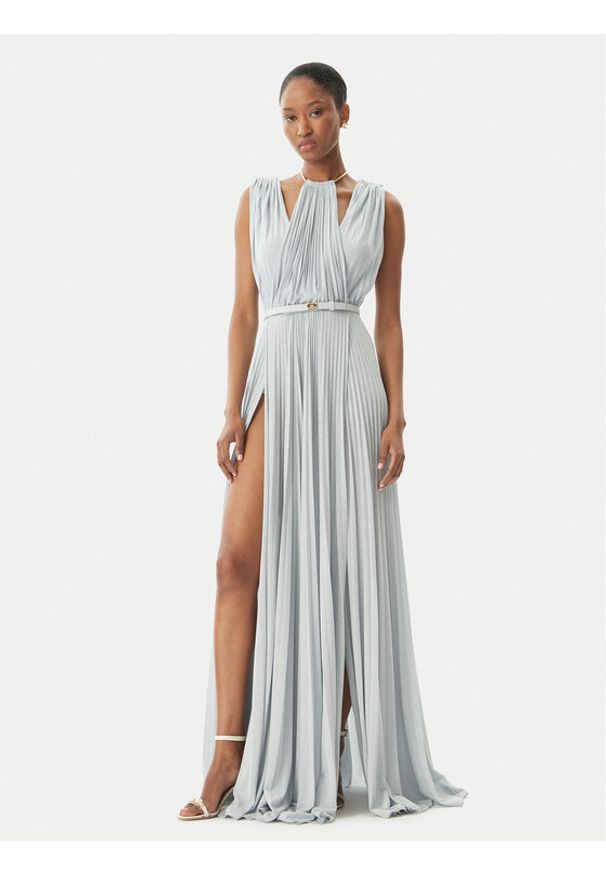 Elisabetta Franchi Sukienka wieczorowa AB-R21-52E2 Błękitny Regular Fit. Kolor: niebieski. Materiał: wiskoza. Styl: wizytowy