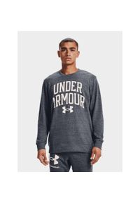 Under Armour - Bluza fitness męska UNDER ARMOUR Rival Terry Crew. Kolor: szary. Sport: fitness #1