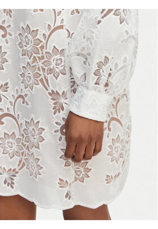 MICHAEL Michael Kors Sukienka letnia MS683E2KR2 Biały Relaxed Fit. Kolor: biały. Materiał: syntetyk. Sezon: lato