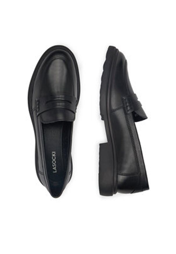 Lasocki Mokasyny WI23-SDAM-01 Czarny. Kolor: czarny. Materiał: skóra
