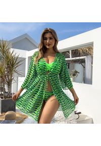 Intica - Dwuczęściowy strój kąpielowy z usztywnieniem na plażę Rosio. Kolor: zielony. Materiał: materiał