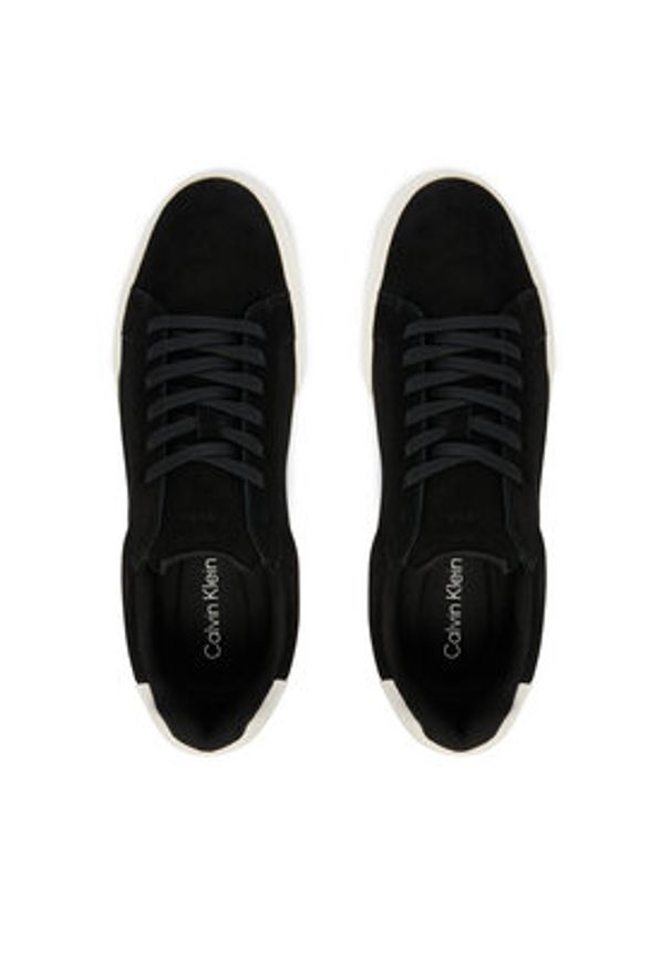 Calvin Klein Sneakersy Chunky Cupsole Laceup Su YM0YM01453 Czarny. Kolor: czarny. Materiał: skóra, zamsz