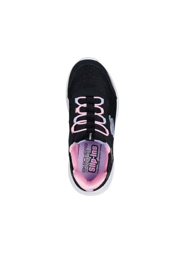 skechers - Buty młodzieżowe dziecięce sportowe Skechers Bounder Slip-ins. Okazja: na spacer, na uczelnię, na co dzień. Kolor: czarny, różowy, wielokolorowy. Model: Skechers Sport. Sport: turystyka piesza