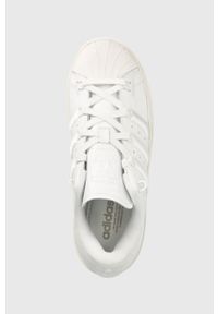 adidas Originals sneakersy skórzane Superstar Bonega kolor biały. Nosek buta: okrągły. Kolor: biały. Materiał: skóra. Obcas: na platformie. Model: Adidas Superstar #4