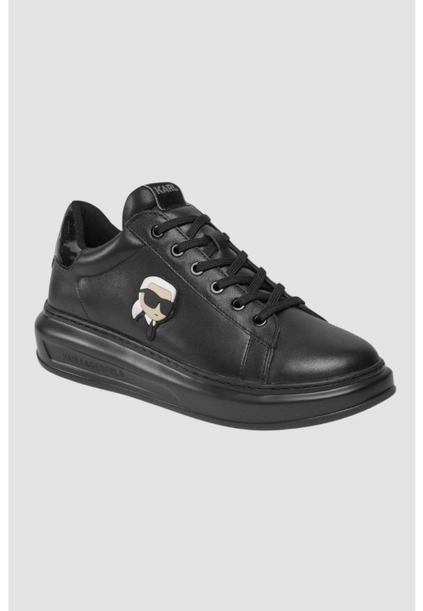 Karl Lagerfeld - KARL LAGERFELD Czarne sneakersy Kapri Mens Nft Lo Lace, Rozmiar 45. Kolor: czarny