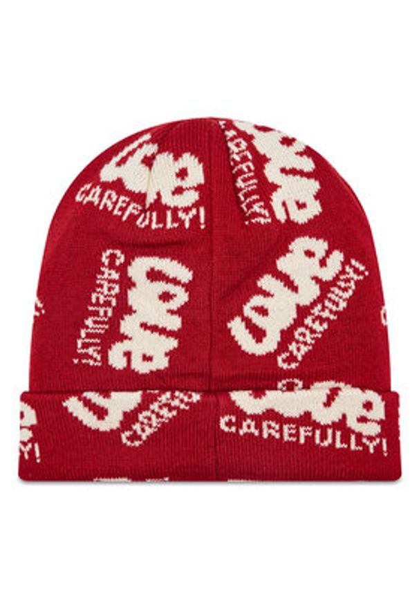 Market Czapka 390000166 Bordowy. Kolor: czerwony. Materiał: poliester, materiał