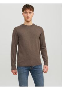 Jack & Jones - Jack&Jones Sweter Albert 12236792 Brązowy Regular Fit. Kolor: brązowy. Materiał: bawełna