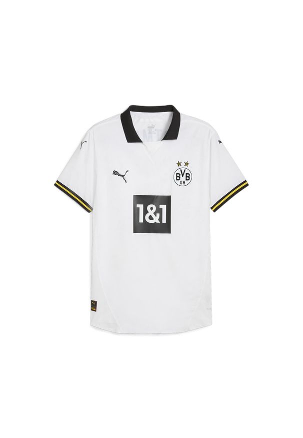 Puma - Męska koszulka dodatkowa Borussia Dortmund 24/25 PUMA White. Kolor: biały. Materiał: materiał