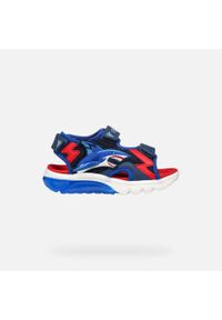 Sandały Geox Model J Sandal Ciberdron B Kolor Niebieski. Kolor: czerwony, niebieski, wielokolorowy. Materiał: syntetyk. Sezon: lato
