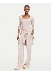 Guess Bluzka V4BP07 K8RT2 Różowy Slim Fit. Kolor: różowy. Materiał: wiskoza #2