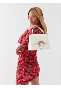 Pinko Torebka Love One Top Handle Classic Light PE 23 PLTT 100066 A0F1 Biały. Kolor: biały. Materiał: skórzane #4
