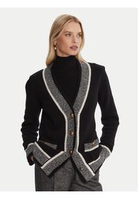 Luisa Spagnoli Kardigan Ceneriera 100206 Czarny Regular Fit. Kolor: czarny. Materiał: wełna