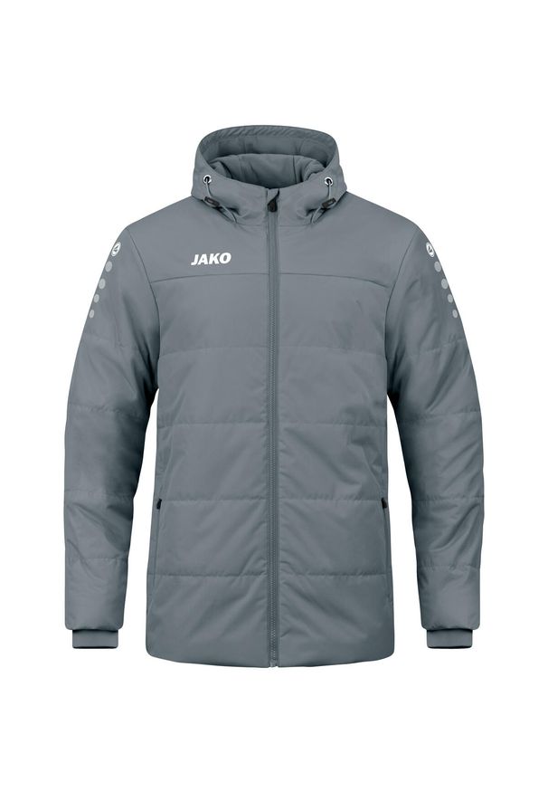 Kurtka puchowa Jako Coach Team. Kolor: szary. Materiał: poliester