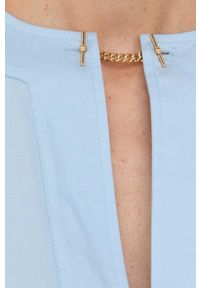 VICTORIA BECKHAM - Victoria Beckham bluzka bawełniana damska gładka. Kolor: niebieski. Materiał: bawełna. Długość rękawa: długi rękaw. Długość: długie. Wzór: gładki