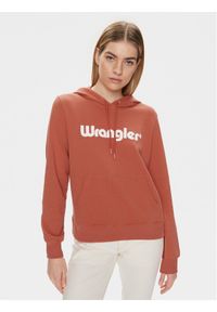 Wrangler Bluza 112350336 Pomarańczowy Regular Fit. Kolor: pomarańczowy. Materiał: bawełna