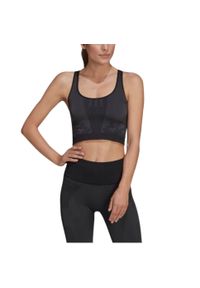 Top sportowy damski Adidas Karlie Kloss Seamless Knit Top. Kolor: czarny