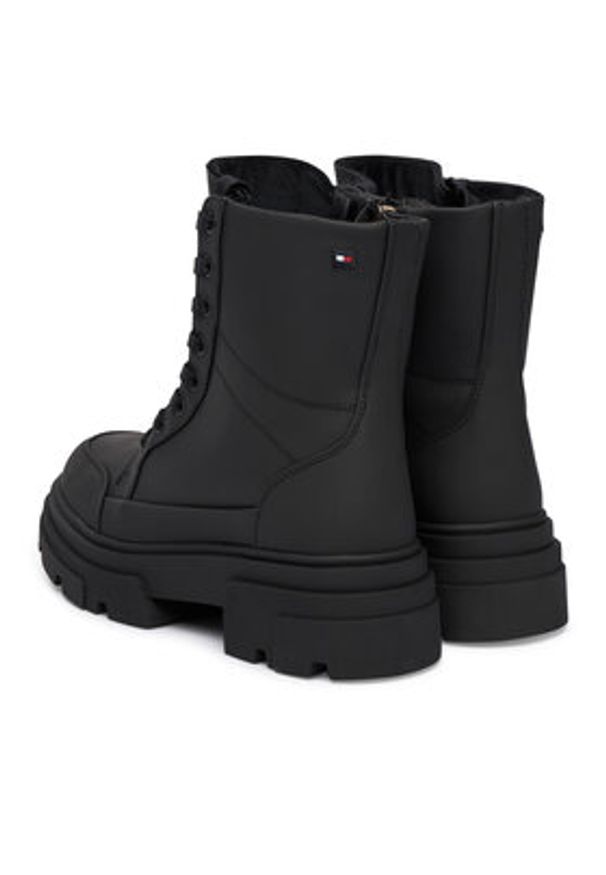 TOMMY HILFIGER - Tommy Hilfiger Trzewiki Tommytech Water Repellent Laceup FW0FW09161 Czarny. Kolor: czarny. Materiał: skóra