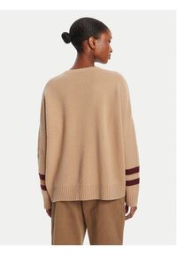 Weekend Max Mara Sweter Pavidi 2525366262 Beżowy Oversize. Kolor: beżowy. Materiał: wełna