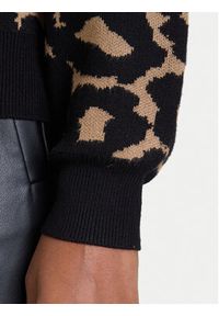 Vero Moda Sweter Siljeanimal 10330808 Brązowy Regular Fit. Kolor: brązowy. Materiał: wiskoza